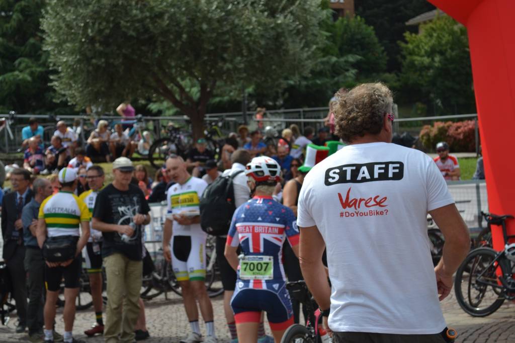 L'arrivo della Granfondo Mondiale Varese 2018