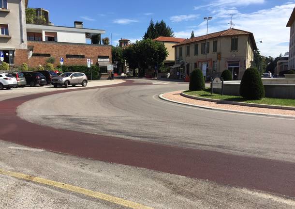 La pista ciclabile in via XXV Aprile a Varese