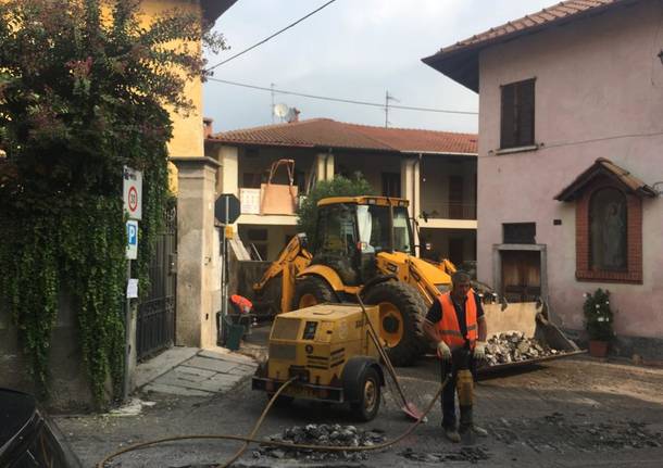 Lavori in corso a Cazzago Brabbia