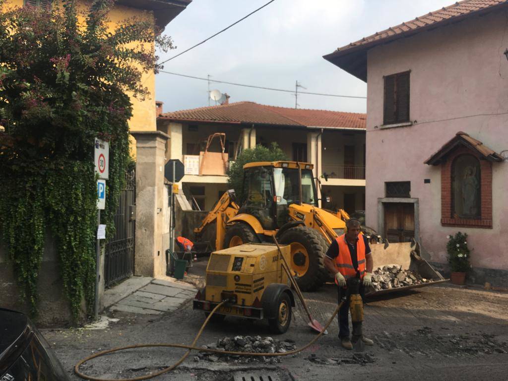 Lavori in corso a Cazzago Brabbia