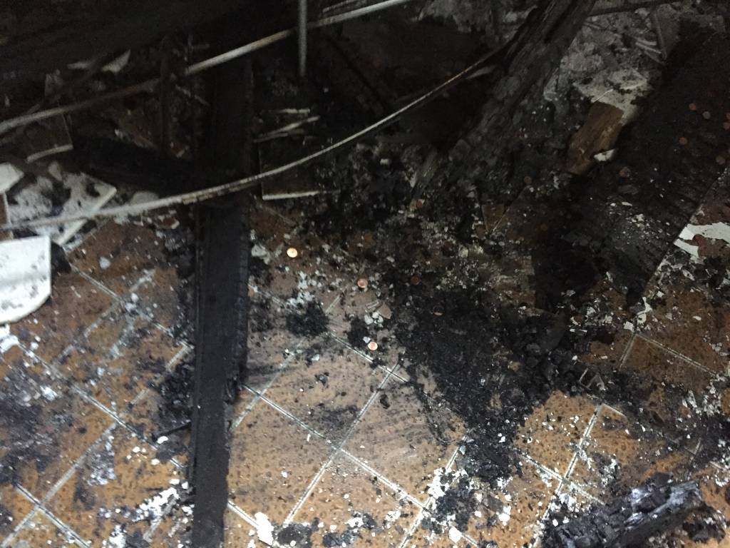 Incendio alla chiesa evangelica 