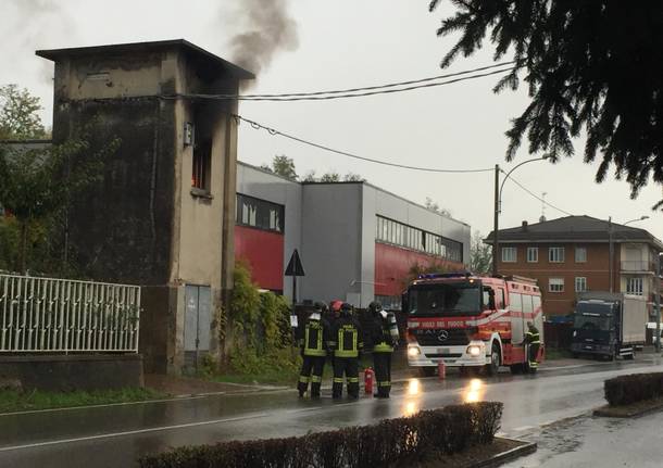 incendio cabina enel castronno