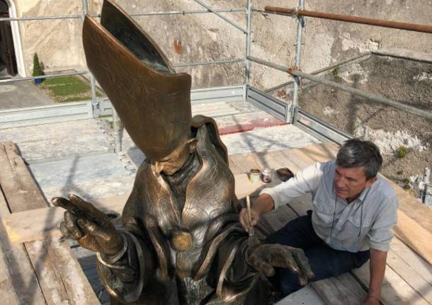 Al via il restauro della statua di Paolo VI di Bodini al Sacro Monte
