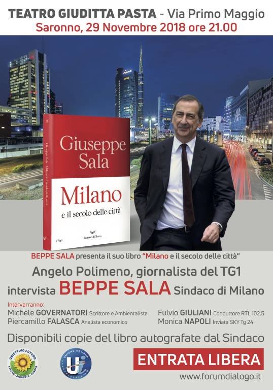 Beppe Sala - Milano e il secolo delle città | Saronno - 29 novembre ore 21