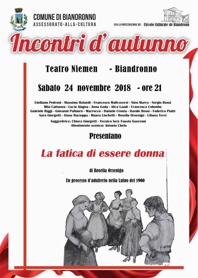INCONTRI D\'AUTUNNO / LA FATICA DI ESSERE DONNA