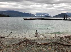 Il Lago Maggiore sempre più alto (foto del 2 novembre)