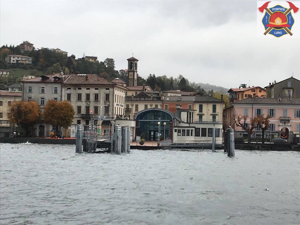 La piena del lago Maggiore a Luino, 7 novembre 2018