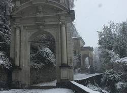 Le cappelle del Sacro Monte con la neve 