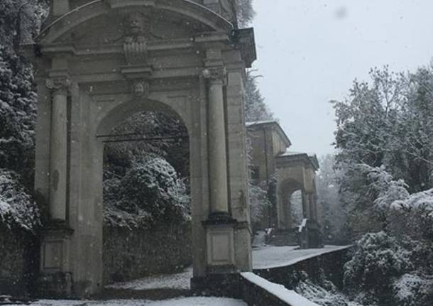 Il Sacro Monte con la neve