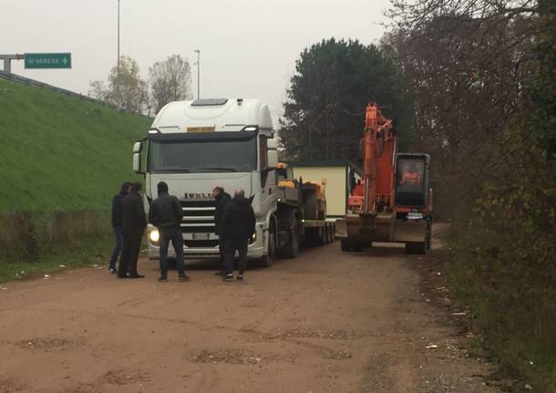 Sgombero al campo sinti, quarto giorno