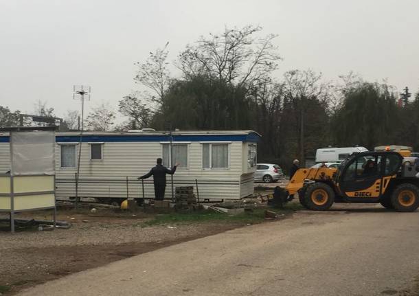 Sgombero al campo sinti, quarto giorno