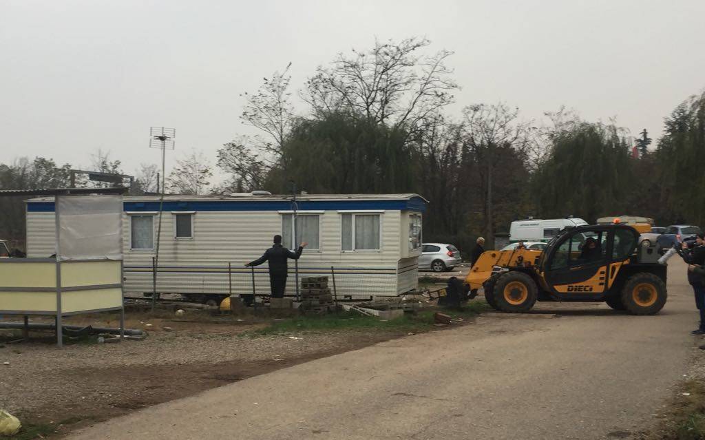 Sgombero al campo sinti, quarto giorno