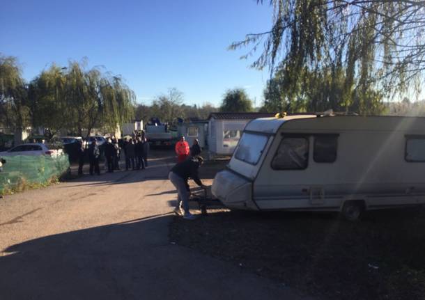 Sgombero del campo sinti, la seconda giornata