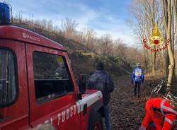 Ciclista soccorso a Travedona Monate