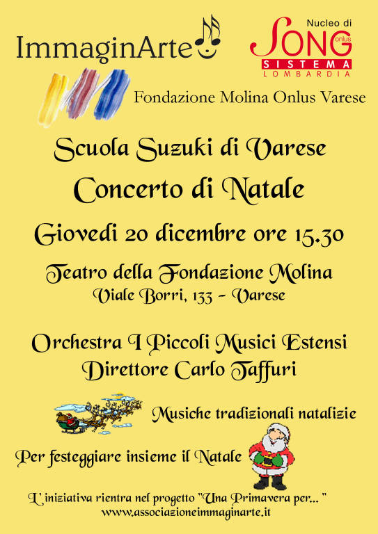 Concerto di Natale alla Fondazione Molina di Varese
