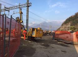 Lavori in corso alla stazione di Maccagno