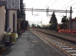 Lavori in corso alla stazione di Maccagno