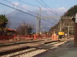 Lavori in corso alla stazione di Maccagno