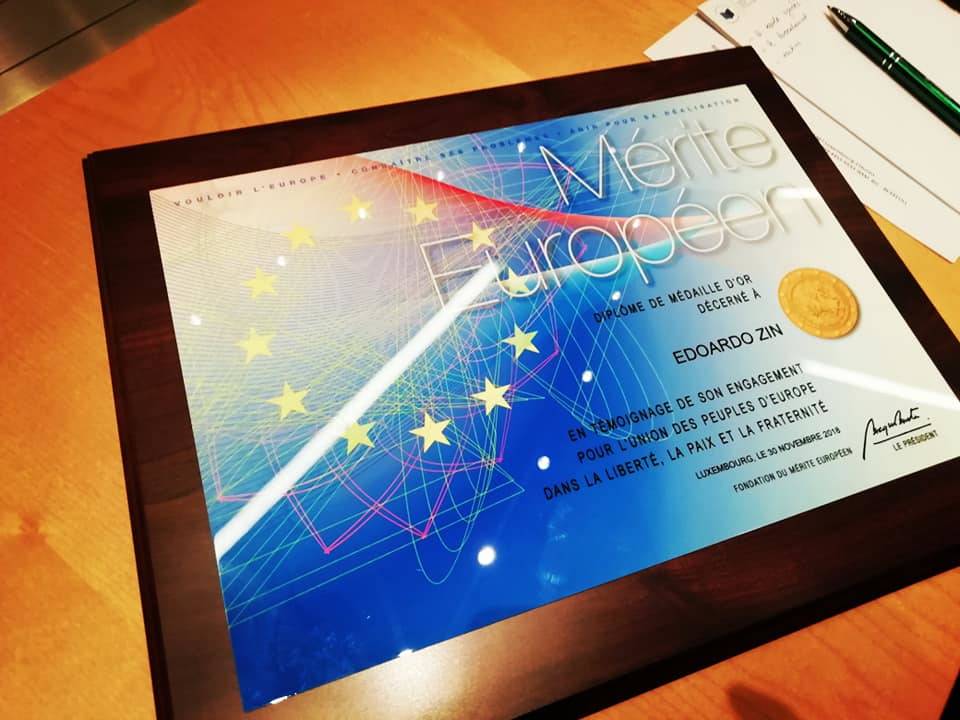 Edoardo Zin premiato a Bruxelles