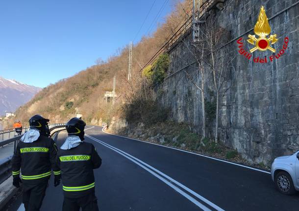 Frana di Maccagno, riaperta la Statale 394