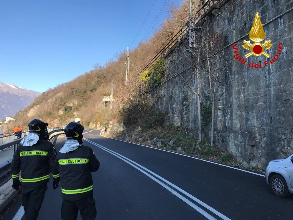 Frana di Maccagno, riaperta la Statale 394