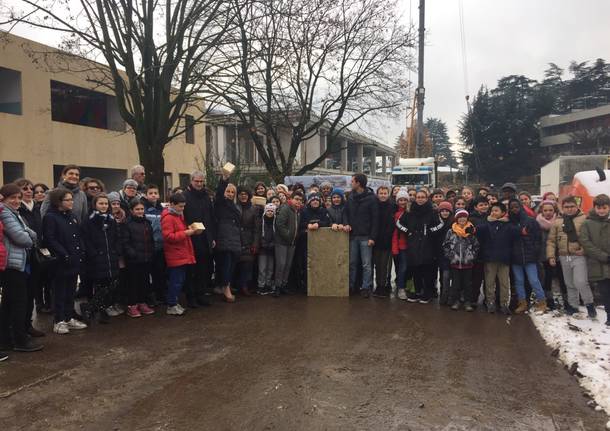 Gli alunni della Pellico in visita al cantiere