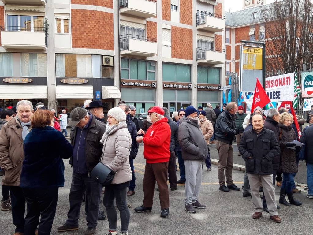 presidio contro i tagli alle pensioni