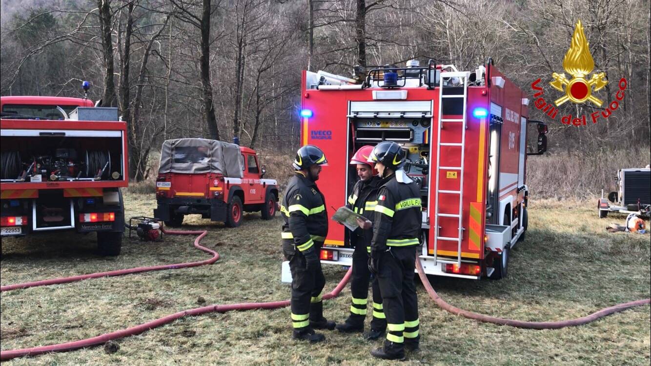 Martica, le operazioni di spegnimento nel pomeriggio di venerdì