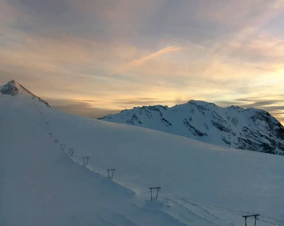 Lo Stelvio al tramonto