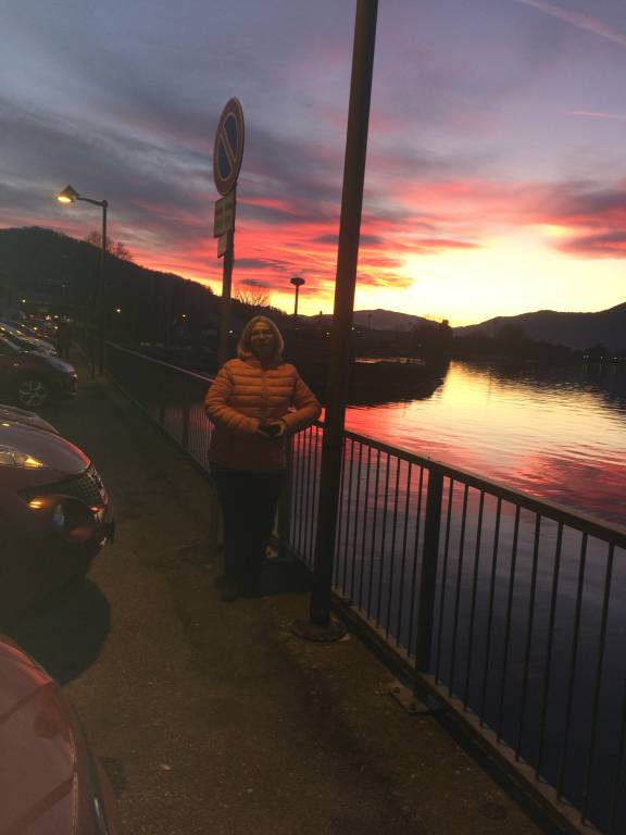 Tramonto al lago maggiore