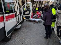 Figurante ferito da un cavallo nel corso del corteo di Sant\'Antonio