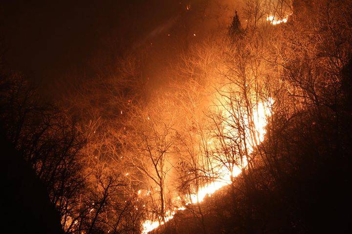 Ghirla: incendio sul monte Mondonico - Foto di Luca Leone