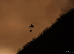 Incendio Monte Martica - foto Aresi