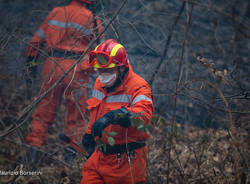 Incendio Monte Martica, le foto di Borserini 