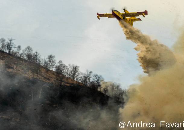 Incendio sulla Martica, foto di Andrea Favarin 