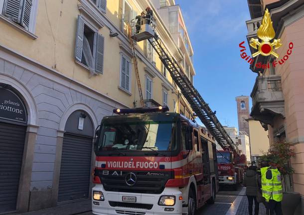 Incendio via Mazzini Gallarate