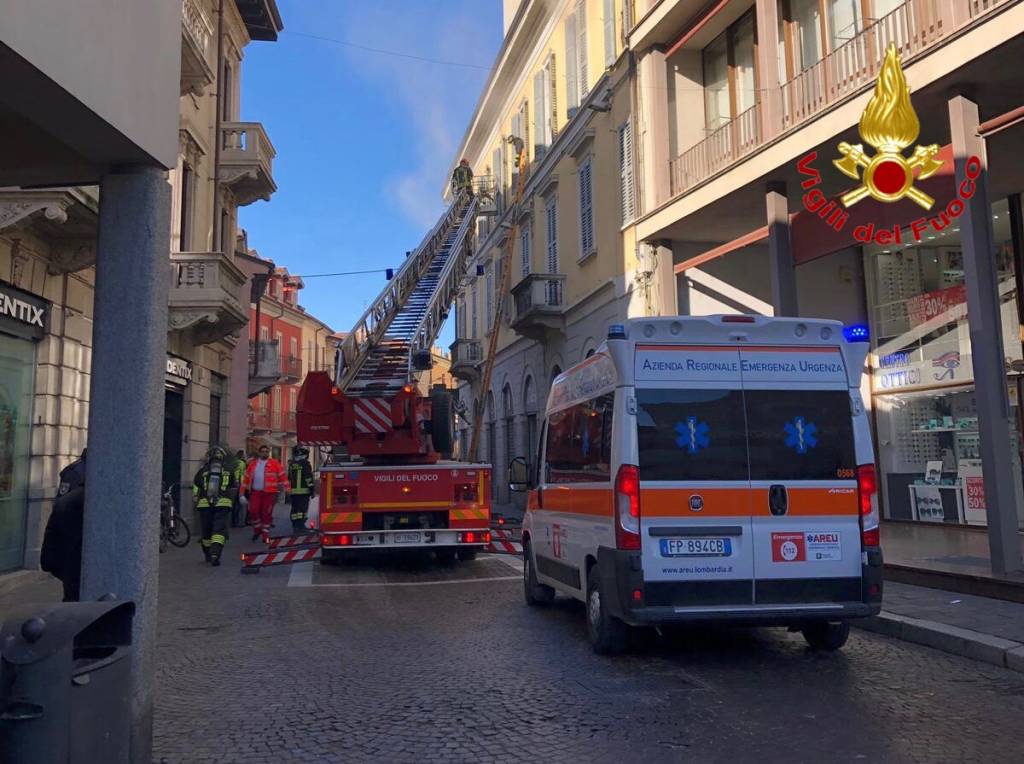 Incendio via Mazzini Gallarate