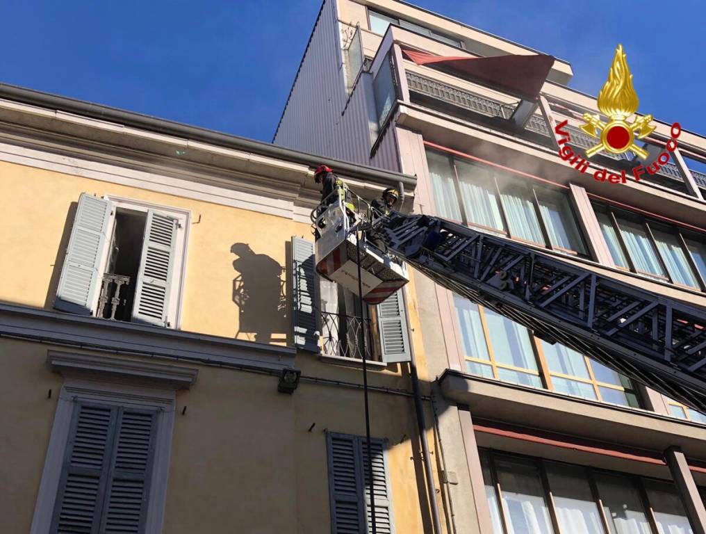 Incendio via Mazzini Gallarate