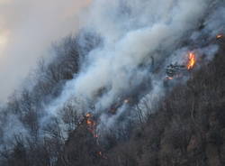 L'incendio sulla Martica lunedì mattina