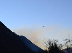L'incendio sulla Martica lunedì mattina
