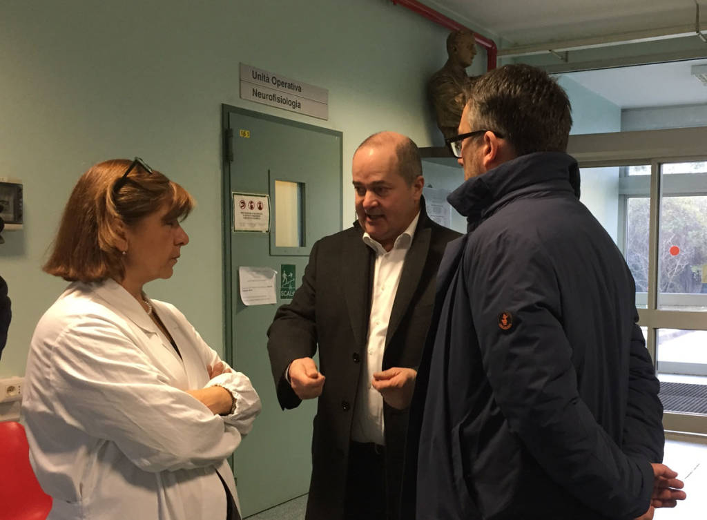 Tradate - Bonelli visita l'ospedale Galmarini