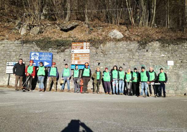 La pulizia dei sentieri al Campo dei Fiori