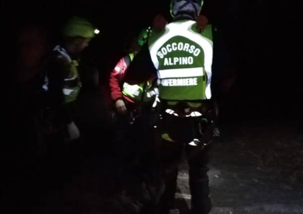 Esercitazione notturna del Soccorso Alpino