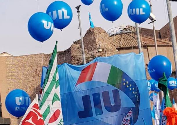 Manifestazione di Cgil, Cisl e Uil a Roma 