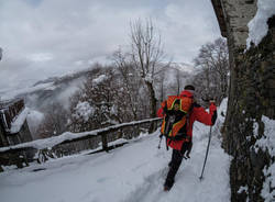 Medici a Monteviasco sotto la neve 