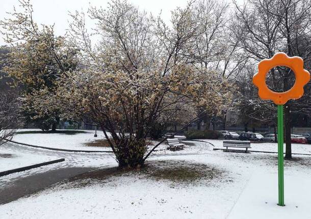 1° febbraio, neve su Legnano