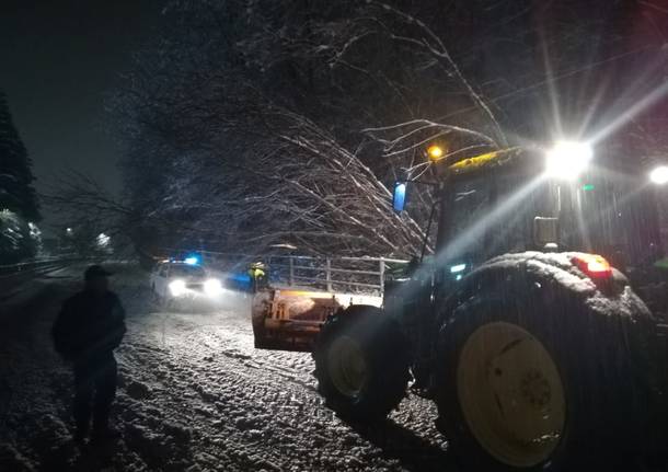 Protezione civile del Piambello impegnata per l’emergenza neve