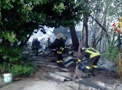Incendio fienile a Ternate