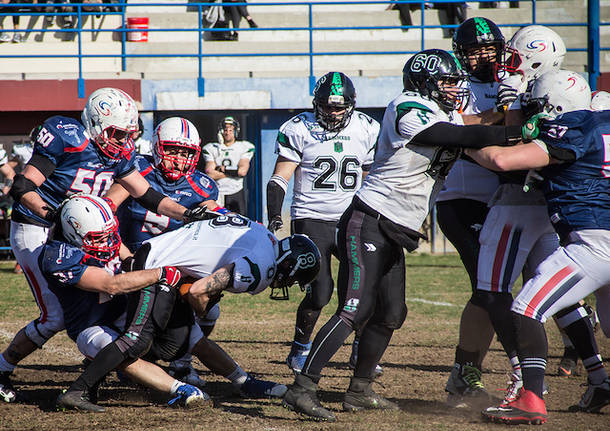 football americano blue storms busto foto giorgio villanova