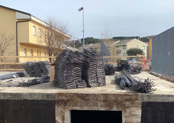 Induno Olona - Il cantiere della nuova caserma dei Carabinieri